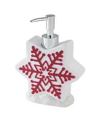 Avanti Sparkle Snowflakes Holiday Resin Soap/Lotion Dispenser