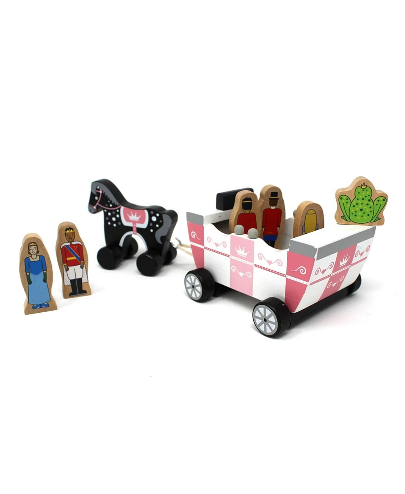Jack Rabbit Creations, Inc. Wooden Magnetic Princess Carriage Play Set