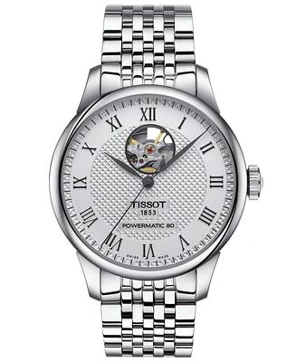 Tissot Men's Swiss Automatic Le Locle Powermatic 80 Open Heart Stainless Steel Bracelet Watch 39mm