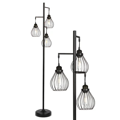 Teardrop 68" Led Floor Lamp with 3 Metal Shades