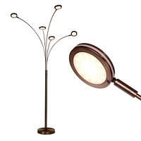 Brightech Orion 74" Led Tree Arc Floor Lamp with 5 Adjustable Arms