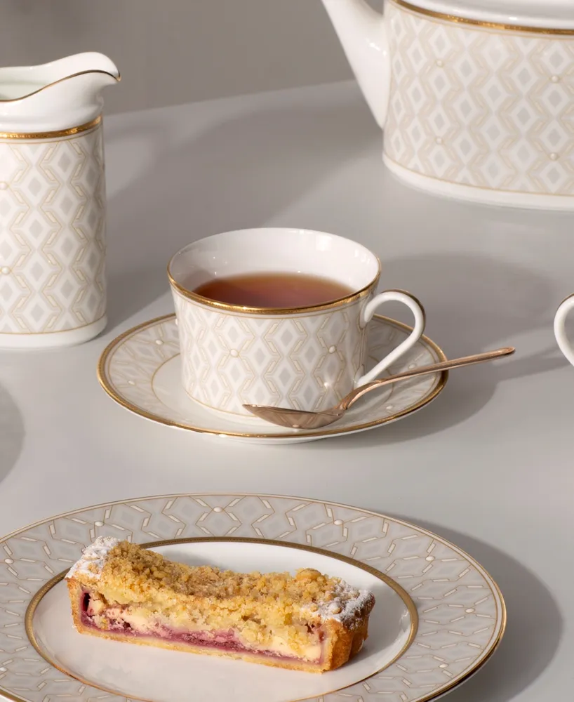 Noritake Noble Pearl Set Of 4 Saucers, 6"