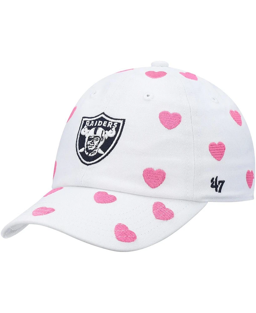 Girls Toddler '47 White Las Vegas Raiders Surprise Clean Up Adjustable Hat