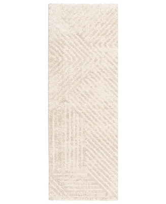 Mink Home Leisure Cove Lace 2'3" x 7'7" Runner Area Rug