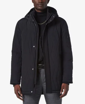 Marc New York Men's Foley Zig-Zag Quilt Hooded Parka