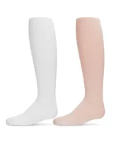 MeMoi Baby Girls Microfiber Tights Solid Color 2-Pack