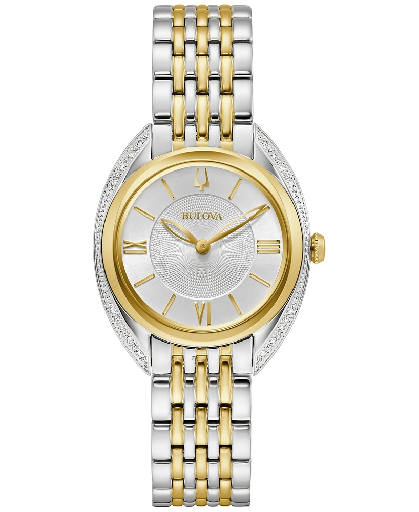 Bulova Women's Classic Two Tone Stainless Steel Bracelet Watch 30mm, A Macy's Exclusive Style