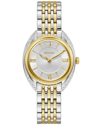 Bulova Women's Classic Two Tone Stainless Steel Bracelet Watch 30mm, A Macy's Exclusive Style