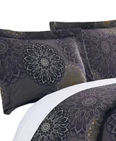Southshore Fine Linens Midnight Floral 3-Pc. Comforter Set