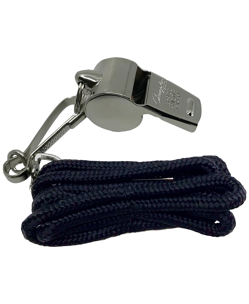 Champion Sports Metal Whistle Lanyard Pack, Set of 6