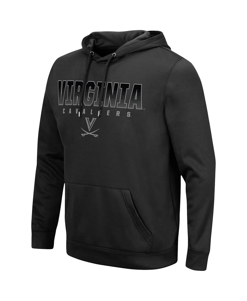 Men's Colosseum Black Virginia Cavaliers Blackout 3.0 Pullover Hoodie