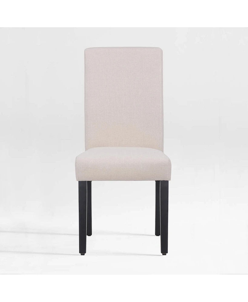 WestinTrends Upholstered Linen Fabric Dining Chair