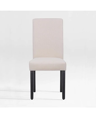 WestinTrends Upholstered Linen Fabric Dining Chair