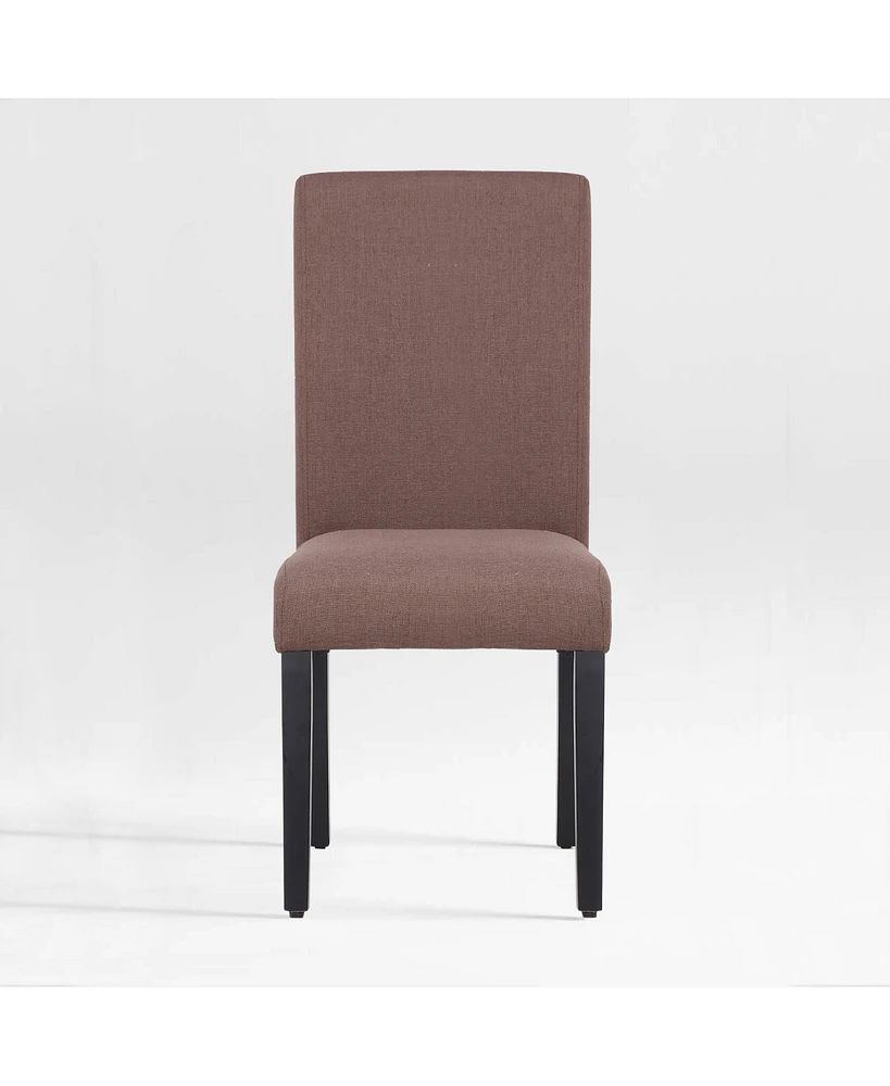 WestinTrends Upholstered Linen Fabric Dining Chair
