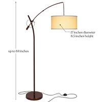 Brightech Grayson 84" Led Arc Floor Lamp with Adjustable Arm