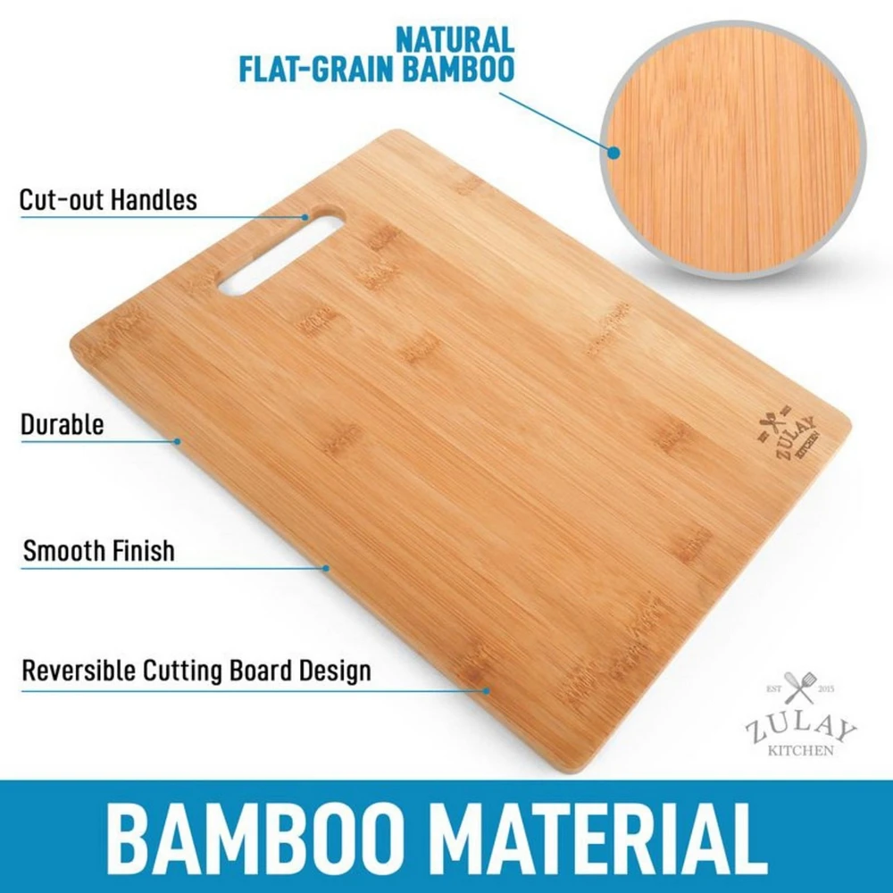 Bamboo Wooden Cutting Boards - Premium 3-Piece Set