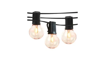 Ambience Pro Solar-Powered Led Thin Wire Globe String Lights with 15 Hooks, Soft White (27 ft.)