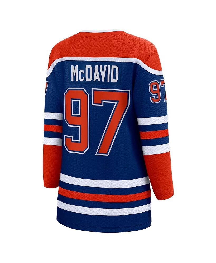 Women's Fanatics Connor McDavid Royal Edmonton Oilers Home Premier Breakaway Player Jersey