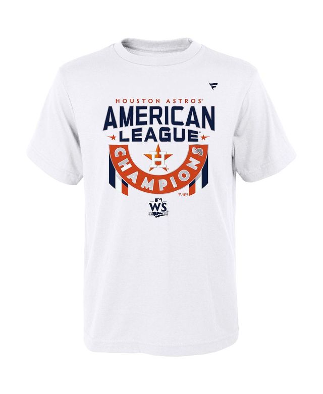 Toddler Boys and Girls Fanatics White Houston Astros 2022 American League Champions Locker Room T-shirt