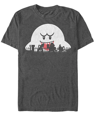 Fifth Sun Men's Nintendo Mario Halloween Silhouettes Short Sleeves T-shirt