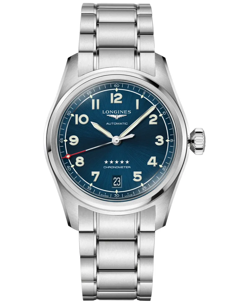 Longines Women's Swiss Automatic Spirit Stainless Steel Bracelet Watch 37mm