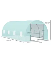 Outsunny 20x10x7ft Heavy Duty Walk-in house Outdoor Plant Vegetables Grow