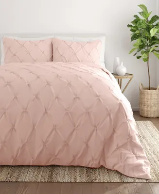 ienjoy Home Ultra Soft 3-Pc. Pinch Pleat Duvet Cover Set