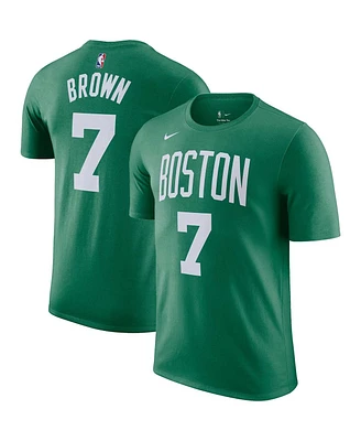 Men's Nike Jaylen Brown Kelly Green Boston Celtics Icon 2022/23 Name and Number Performance T-shirt