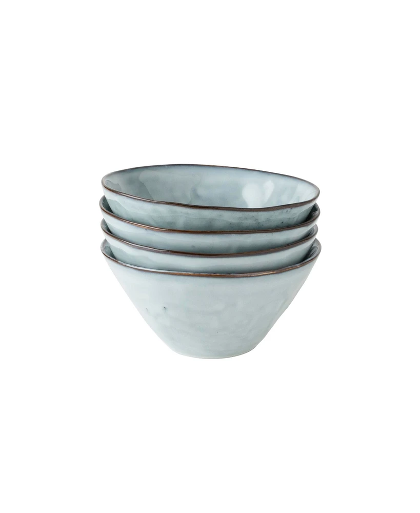 Dutch Rose Amsterdam Stoneware Bowls, Set of 4