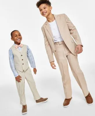 Nautica Toddler Little Boys Linen Look Vest Calvin Klein Big Boys Sharkskin Suit T Shirt Separates