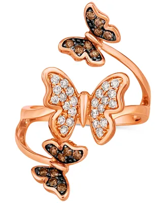 Le Vian Diamond Butterfly Statement Ring (1/2 ct. t.w.) in 14k Rose Gold