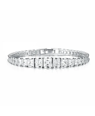 Sterling Silver Shimmering Clear Cubic Zirconia Tennis Bracelet