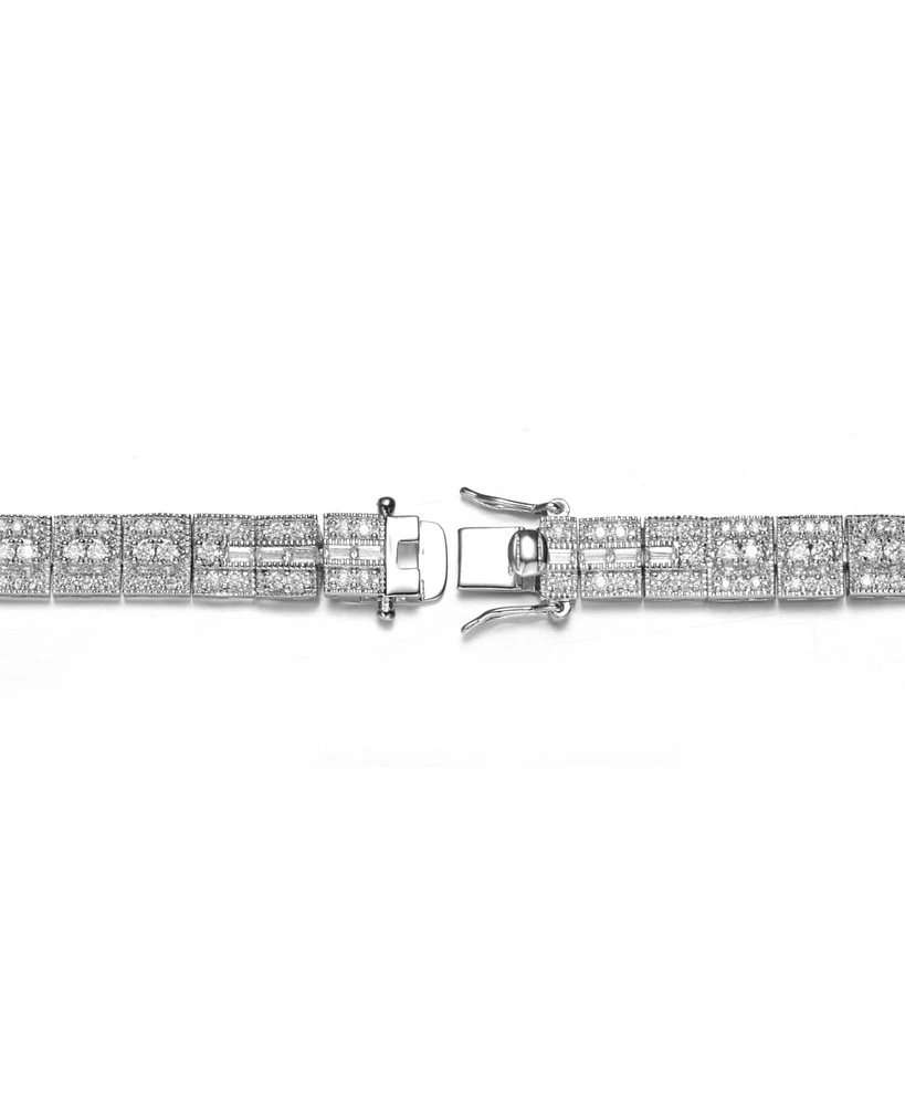 Sterling Silver Cubic Zirconia Elegant Bracelet