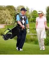 Golf Stand Cart Bag Club w/6 Way Divider Carry Organizer