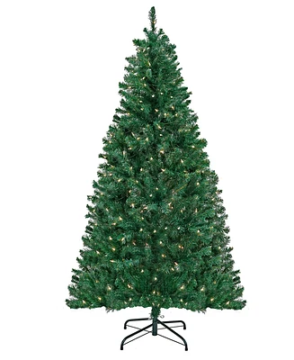 National Tree Company Acacia Pre-lit Christmas Tree with 300 Clear Incandescent or Multicolor Lights, 6'