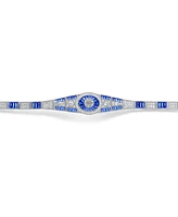 Sterling Silver White Gold Plated with Blue Cubic Zirconia's Bracelet