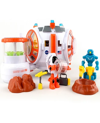 Space Adventure Series Nasa Mars Mission Mars Station Playset with Lights Astronaut Daron Worldwide 4 Piece Set
