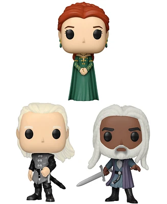 Funko Television House of the Dragon Alicent Hightower Daemon Targaryen Coryls Velaryon Collectors 3 Figure Set