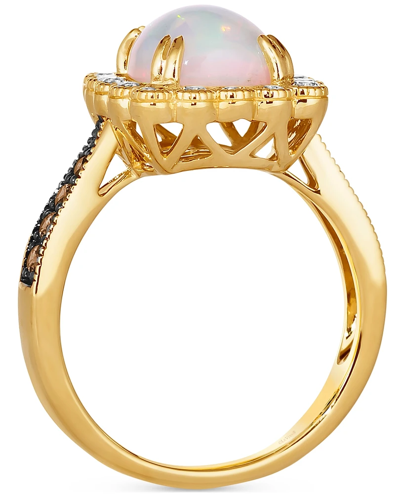 Le Vian Neopolitan Opal (1-1/4 ct. t.w.) & Diamond (1/2 ct. t.w.) Halo Ring in 14k Gold