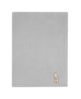 Lambs & Ivy Disney Baby Winnie the Pooh Hugs Gray Soft Fleece Baby Blanket
