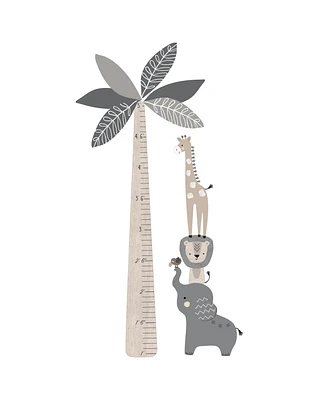 Lambs & Ivy Jungle Safari Tree with Animals Kids Growth Chart Wall Decals
