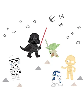 Lambs & Ivy Star Wars Classic Wall Decals - Yoda, Darth Vader, R2-D2, C-3PO