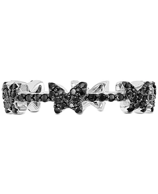 Black Spinel Butterfly Band (3/4 ct. t.w.) Sterling Silver