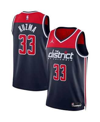 Men's Jordan Kyle Kuzma Navy Washington Wizards Statement Edition Swingman Jersey
