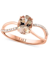 Lali Jewels Morganite (1 ct. t.w.) & Diamond Accent Ring in 14k Rose Gold