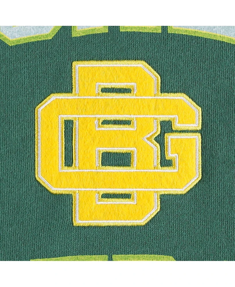 Men's Mitchell & Ness Green Bay Packers Washed Short Sleeve Pullover Hoodie