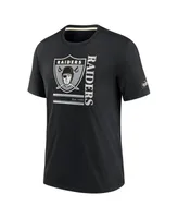 Men's Nike Black Las Vegas Raiders Wordmark Logo Tri-Blend T-shirt
