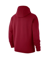 Men's Nike Crimson Oklahoma Sooners Big Swoosh Club Pullover Hoodie