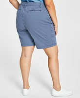 Tommy Hilfiger Plus Hollywood Gingham Bermuda Shorts
