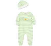 Little Me Baby Boys or Girls Caterpillar Coverall and Hat, 2 Piece Set